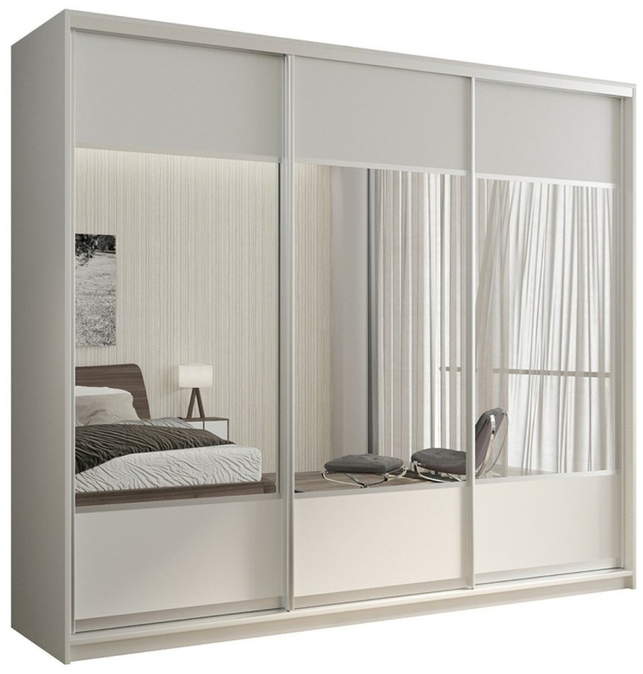 Шкаф-купе трехдверный Кааппи 3 дуб Кастелло серый 240х60х230