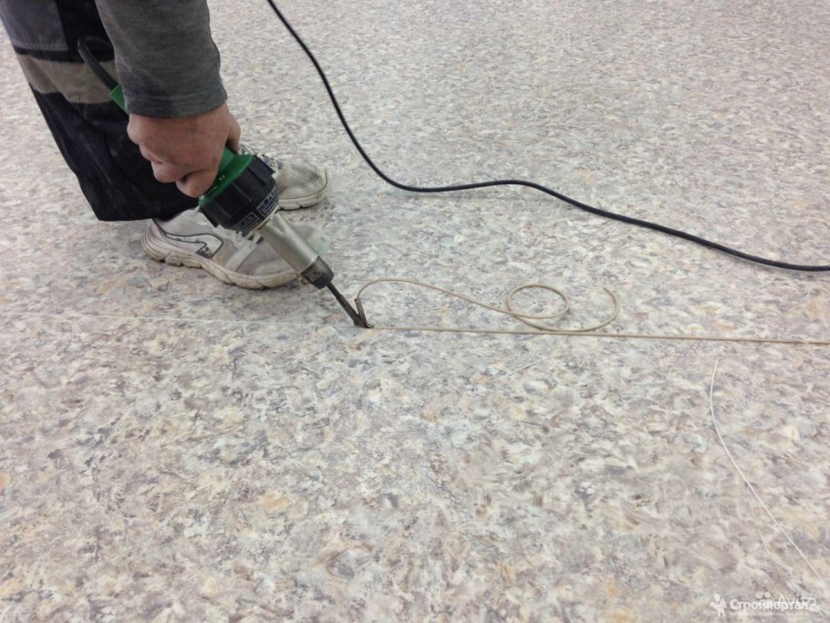 Сварка линолеума шнуром инструмент