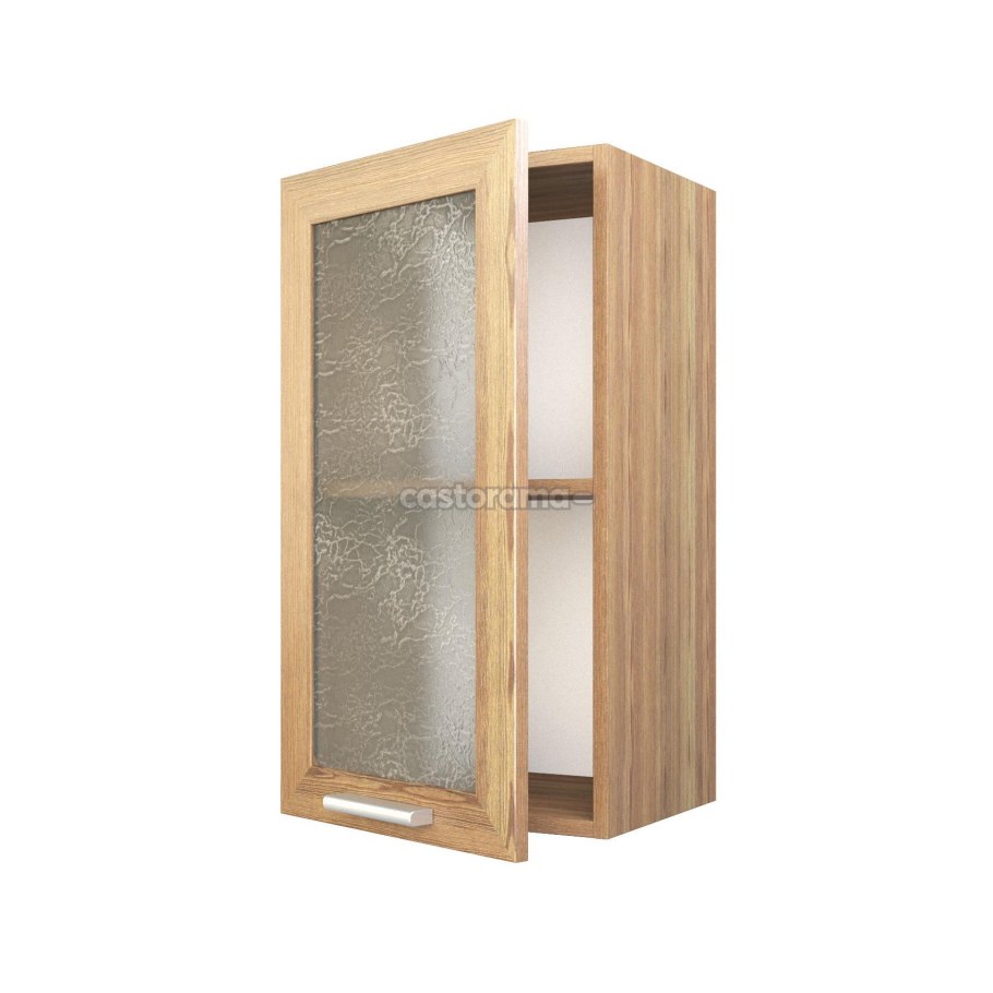 Шкаф навесной Grade рамочный дуб Родос, витрина, 40 х 72 х 31,8 см
