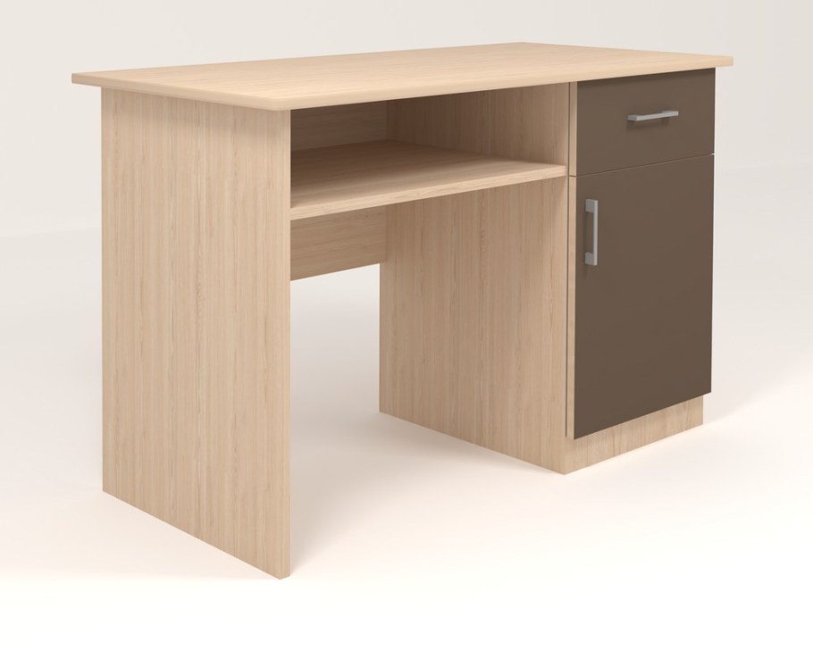 Стол письменный Континент правый бук 1200x704x750 мм