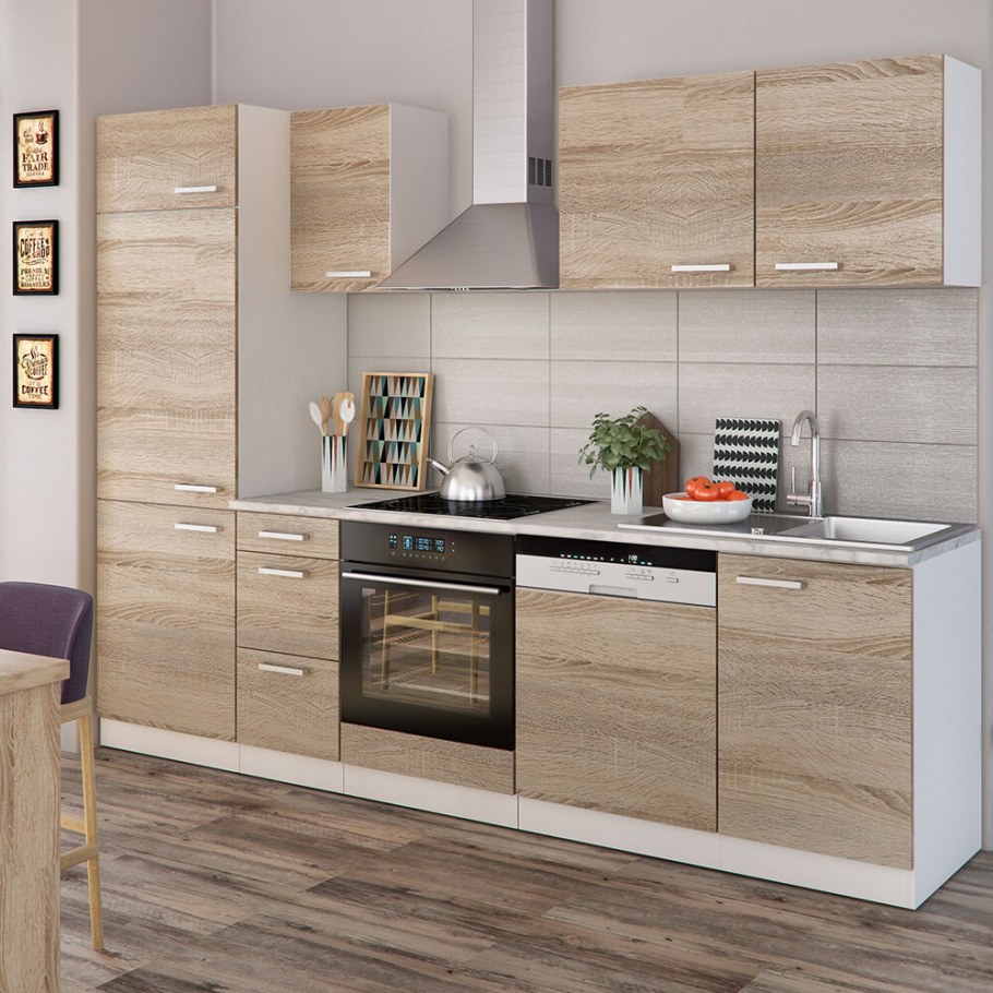 Кухня дуб сонома светлый