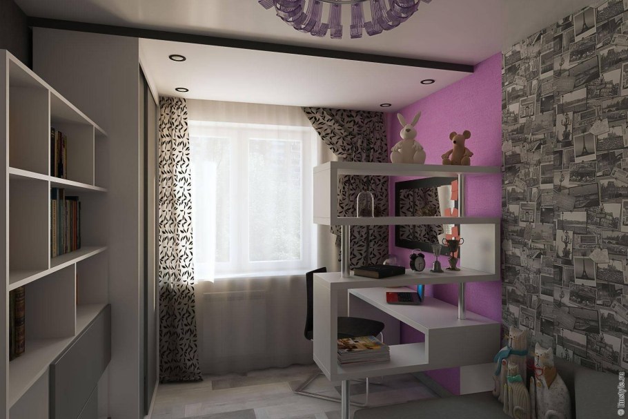 Зонирование подростковой комнаты