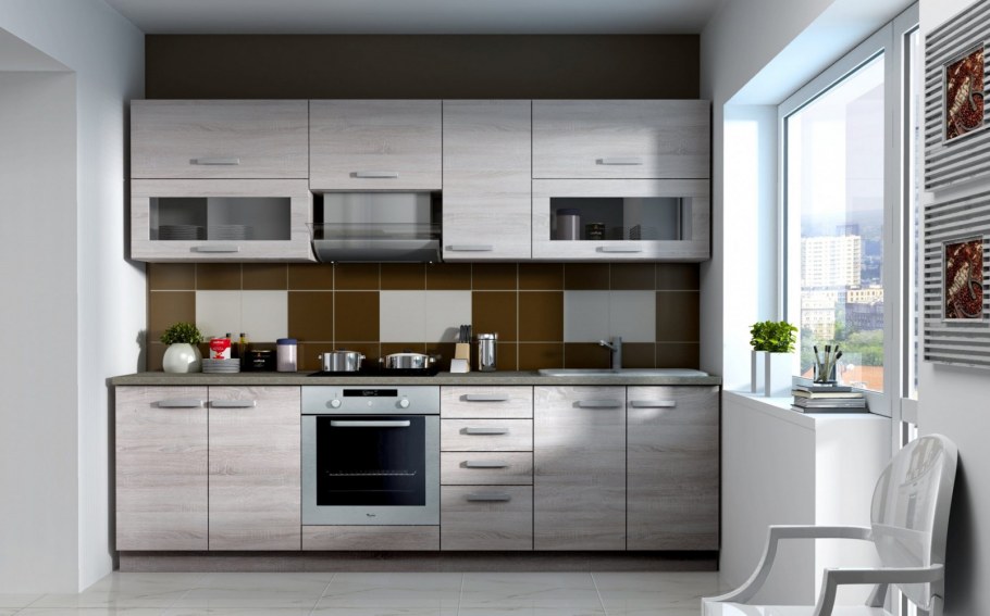 Линейный кухонный гарнитур