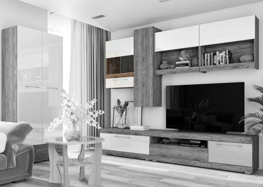 Гостиная Ницца Галифакс табак модульная