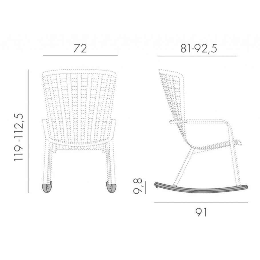 Nardi кресло-качалка Folio