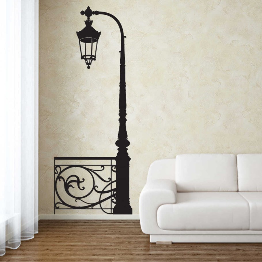 Наклейка фонарь в интерьере