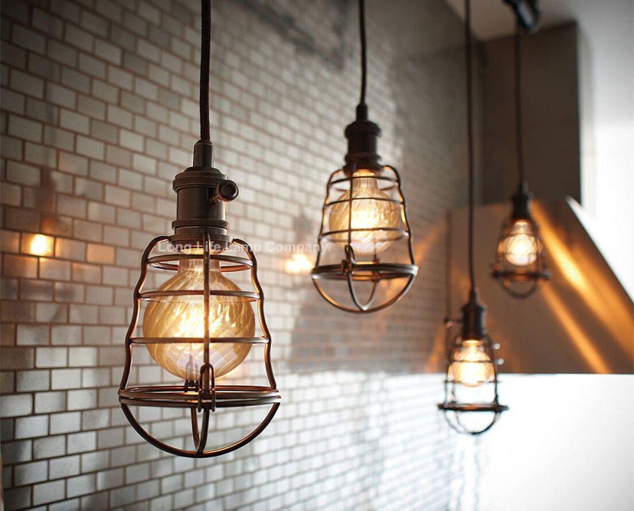 Подвесная лампа Железный лофт ретро e27