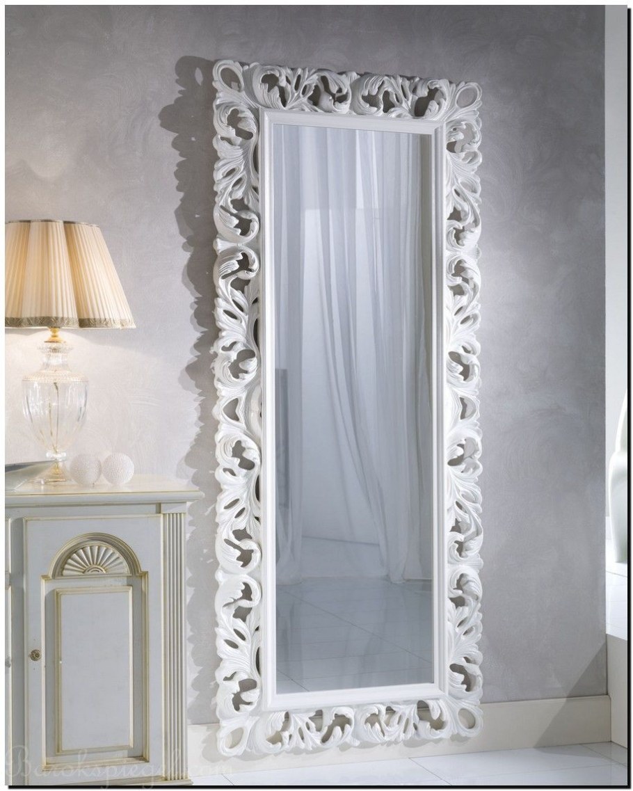 Зеркало напольное Аврора (Aurora) 8802 белое