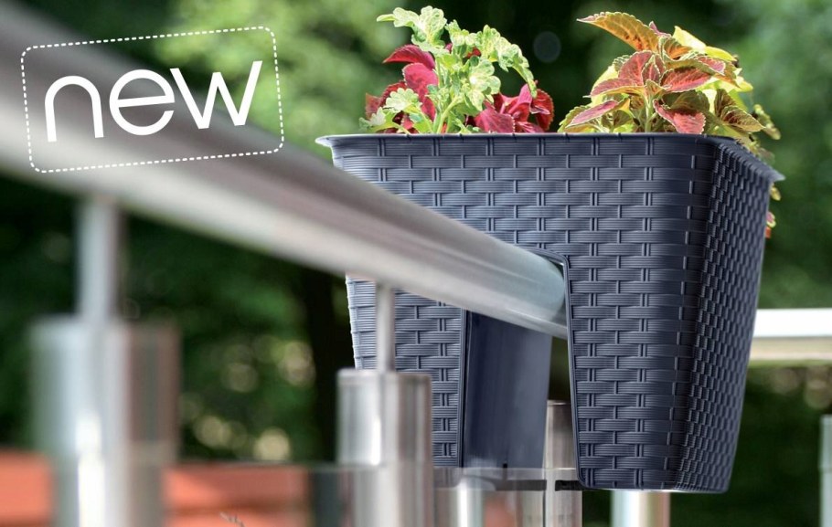 Ящик балконный на перила Ratolla Square антрацид 40см 6л drlb400-s433