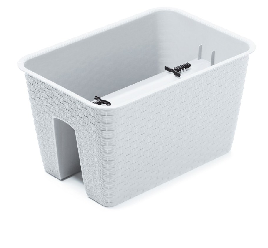 Кашпо на перила idea ротанг 39.5x27x23 см v12 л пластик коричневый