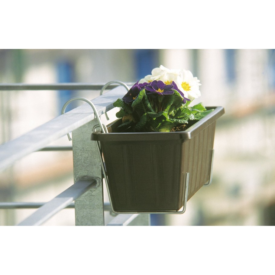 Zx993-м кашпо прямоугольное "Flover",д420 ш170 в150 серый