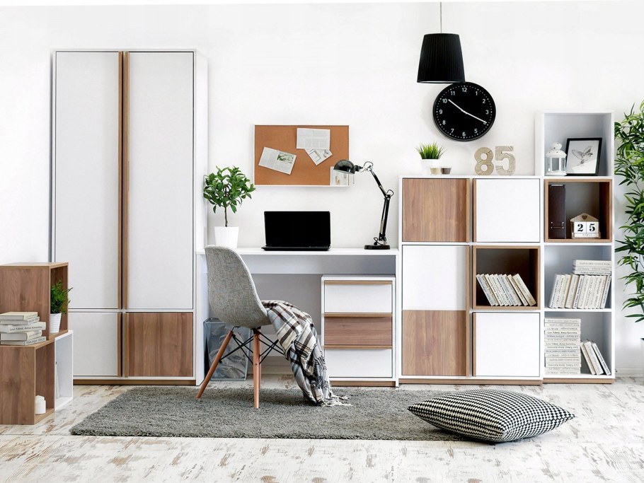 Книжный шкаф в стиле Сканди