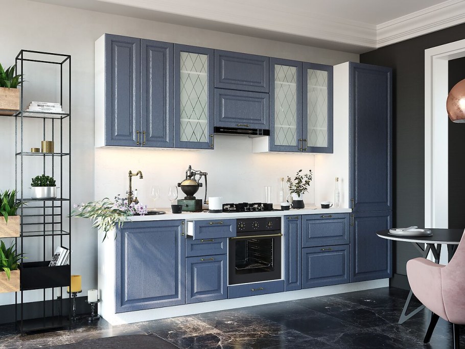 Кухня Ницца Сурская мебель дуб чернильный