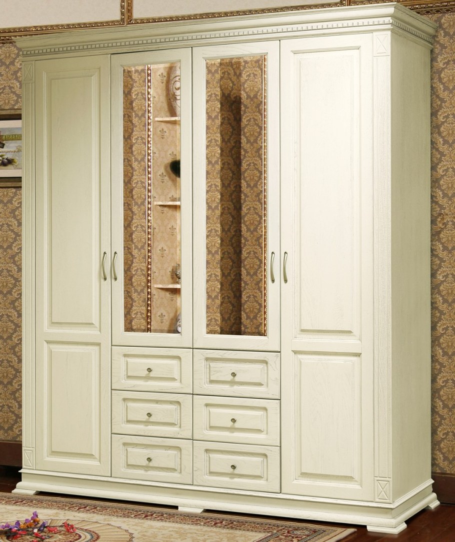 Шкаф 4 зеркало Верди Люкс