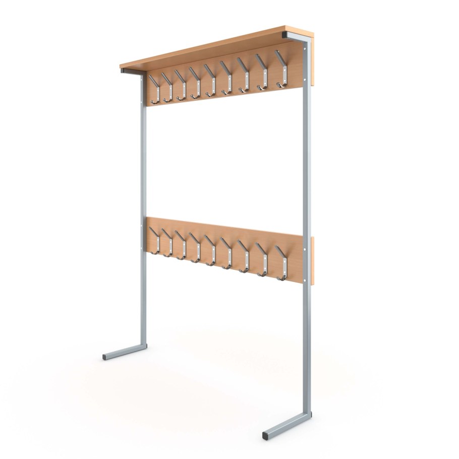 Вешалка напольная двухсторонняя на 28 мест ВШЛП2.28