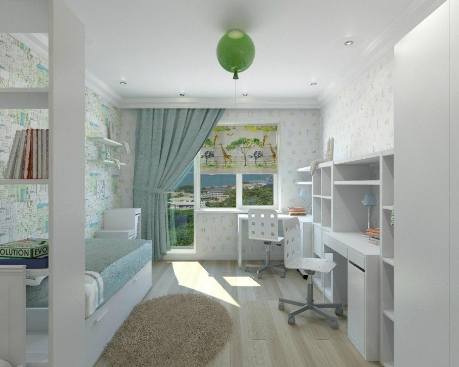 Детская комната для двоих разнополых 18 кв.м икеа