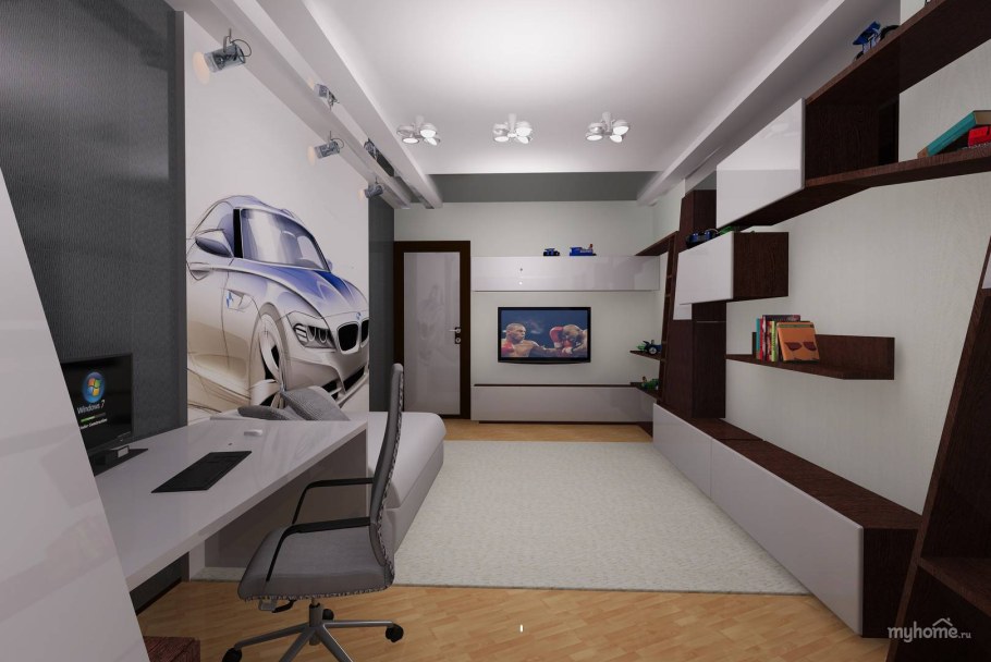 Комната для подростка мальчика 12 кв.м