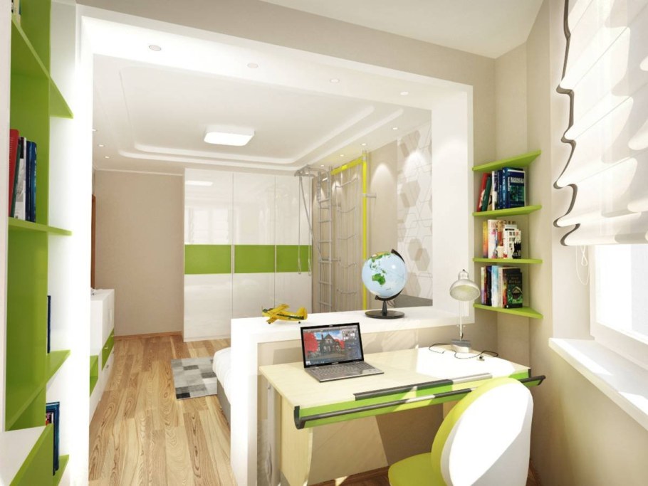 Планировка детской с балконом