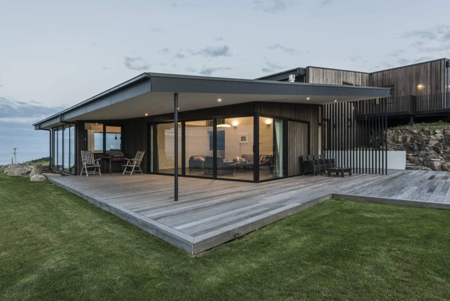 Дом в стиле лофт одноэтажный с односкатной крышей