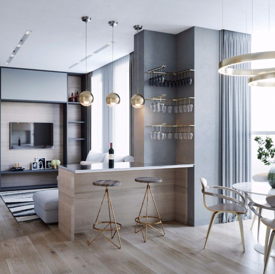 Барная стойка кухня гостиная