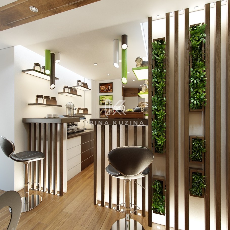 Перегородки в кафе для зонирования