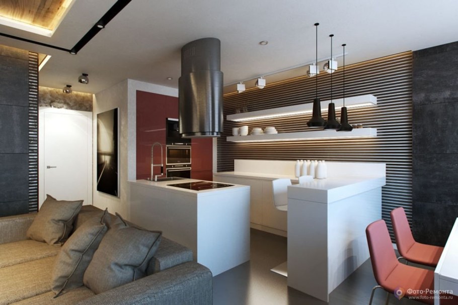 Барные стойки в квартире студии