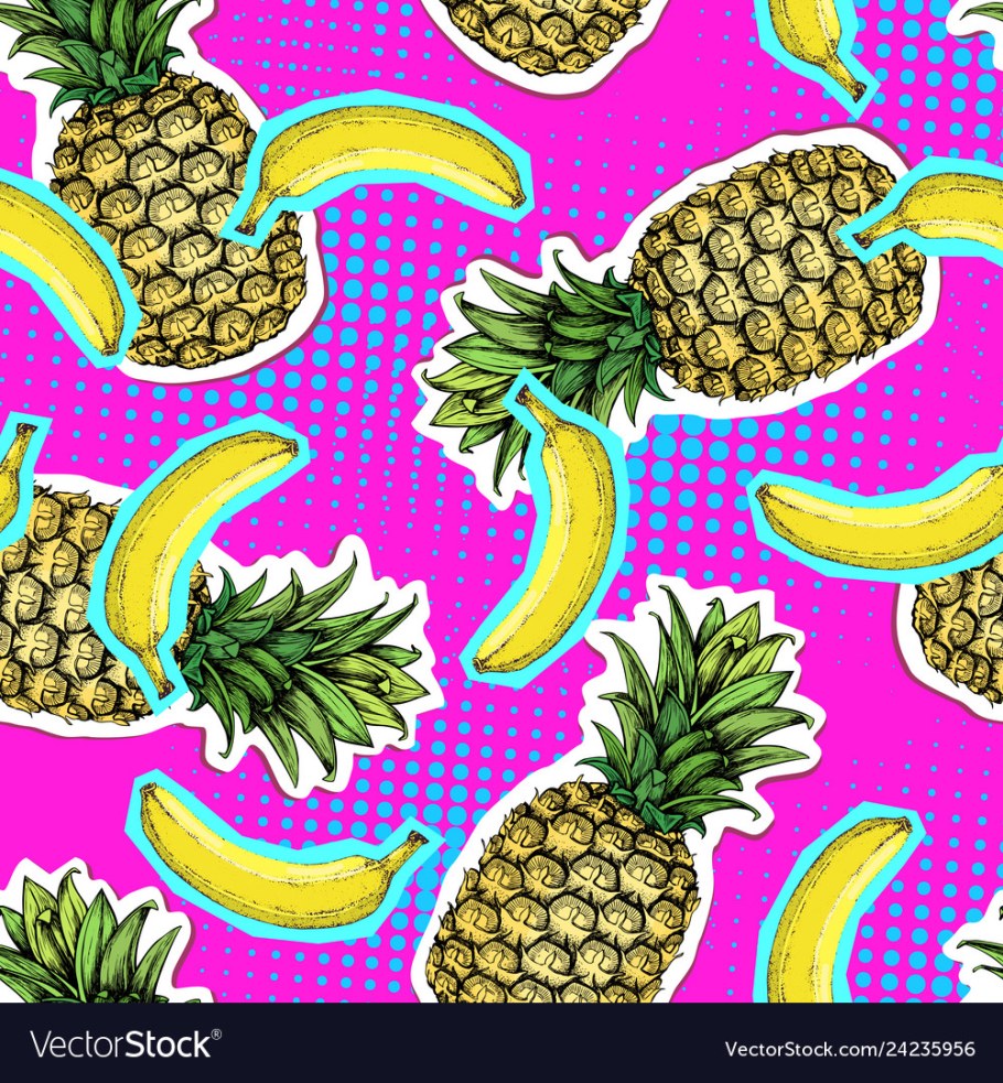 Банан и ананас обои