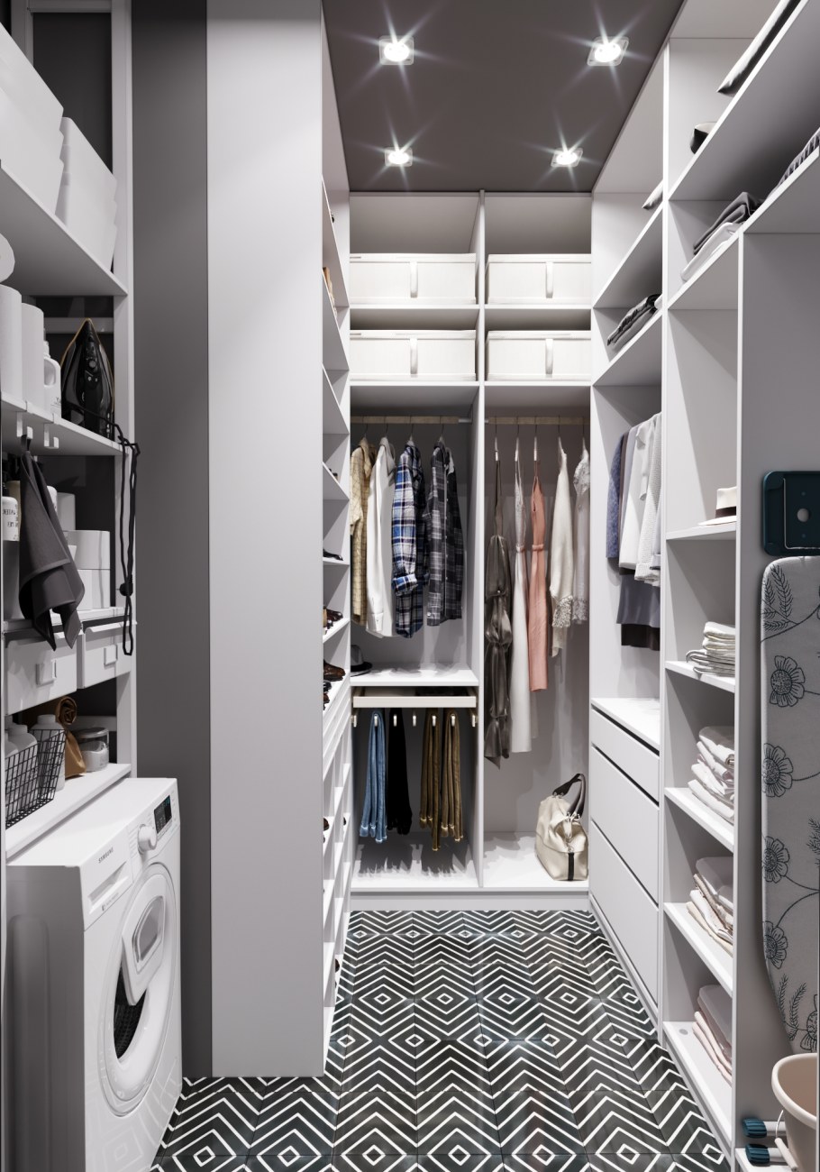 Наполнение гардеробной на 2 метров