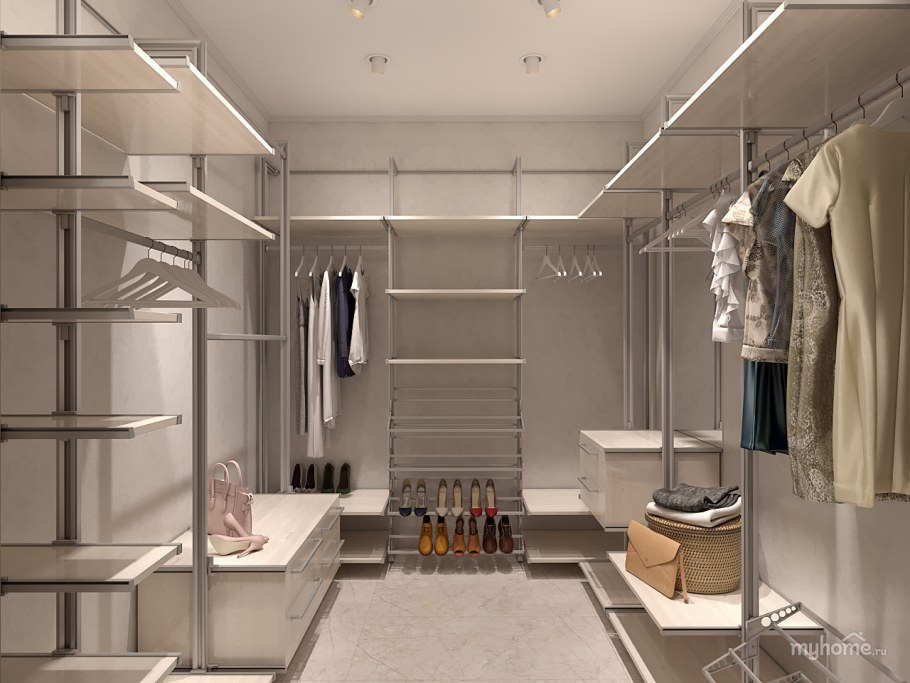 Удобная гардеробная планировка