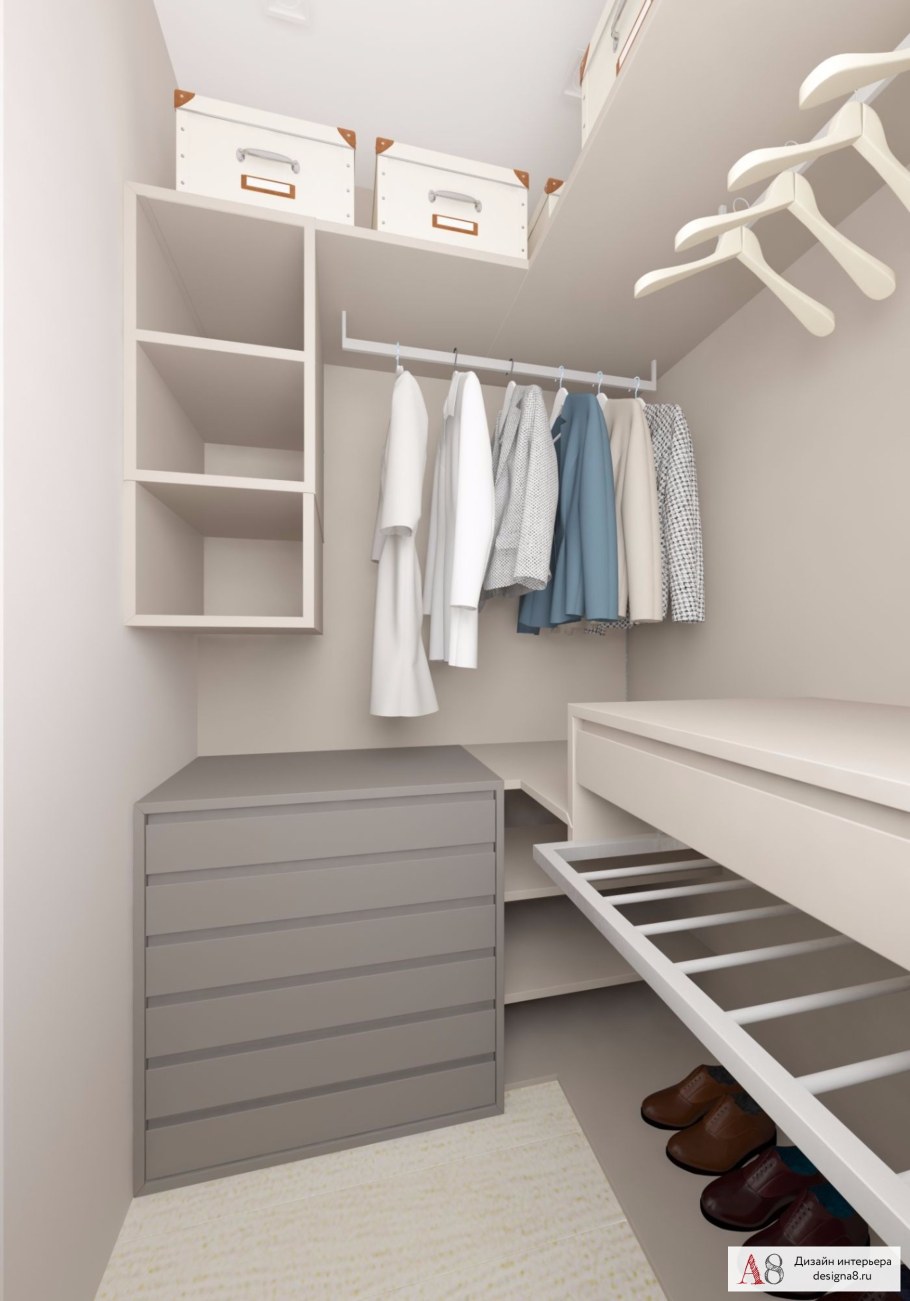 Гардеробная 2.5 на 1.5 аристо