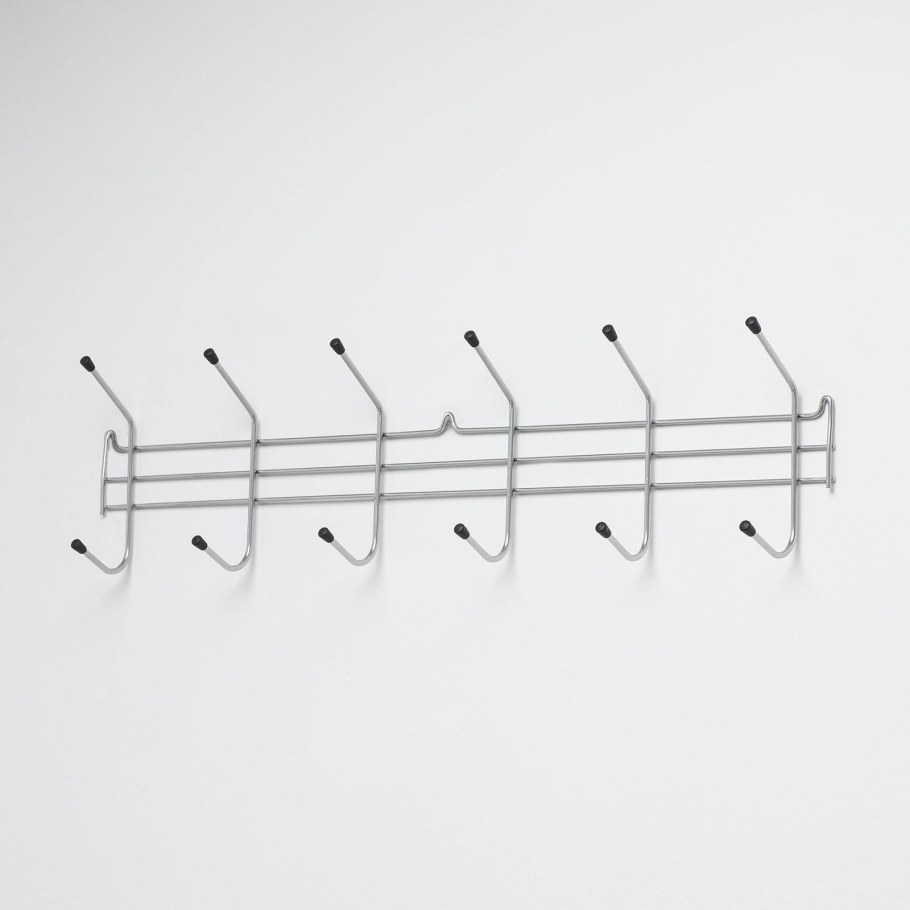 Вешалка д/одежды 6 крючков (71*18*8 см) белая алт06 /10/