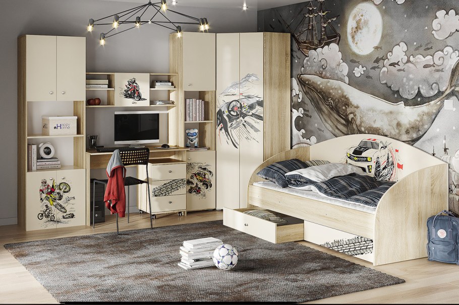 Детская мебель Форсаж дуб сонома