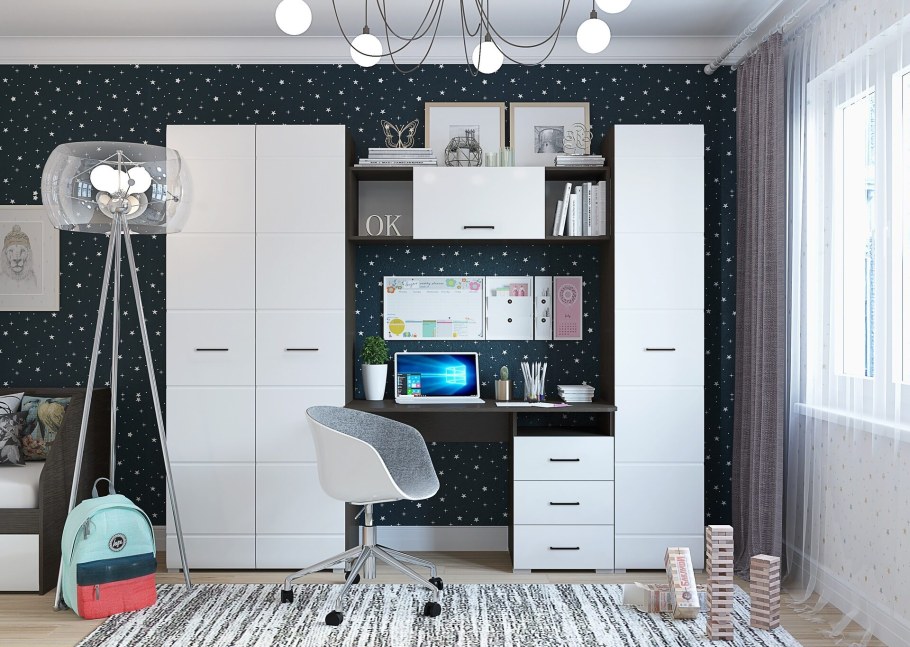 Детская Ненси венге-белый