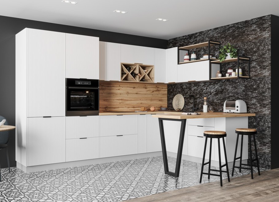 Кухня Монца белый софт