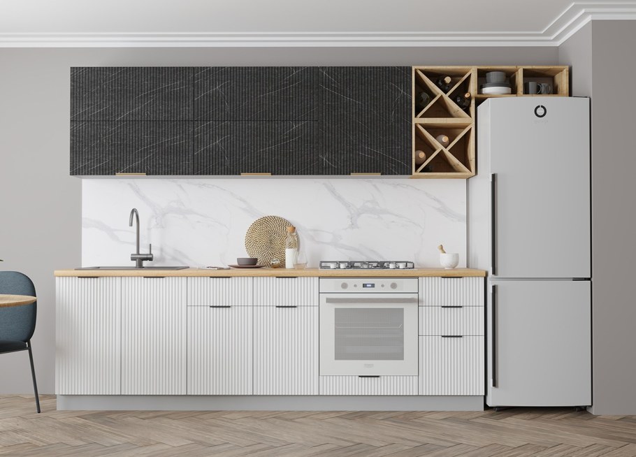 Кухня Монца белый софт