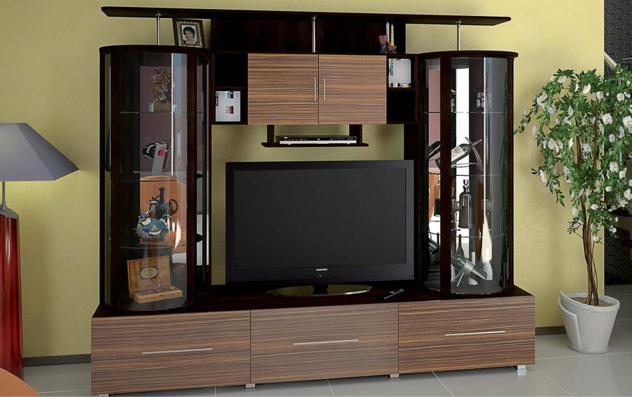 Гостиная стенка с вращающимся баром Уфамебель SD-1