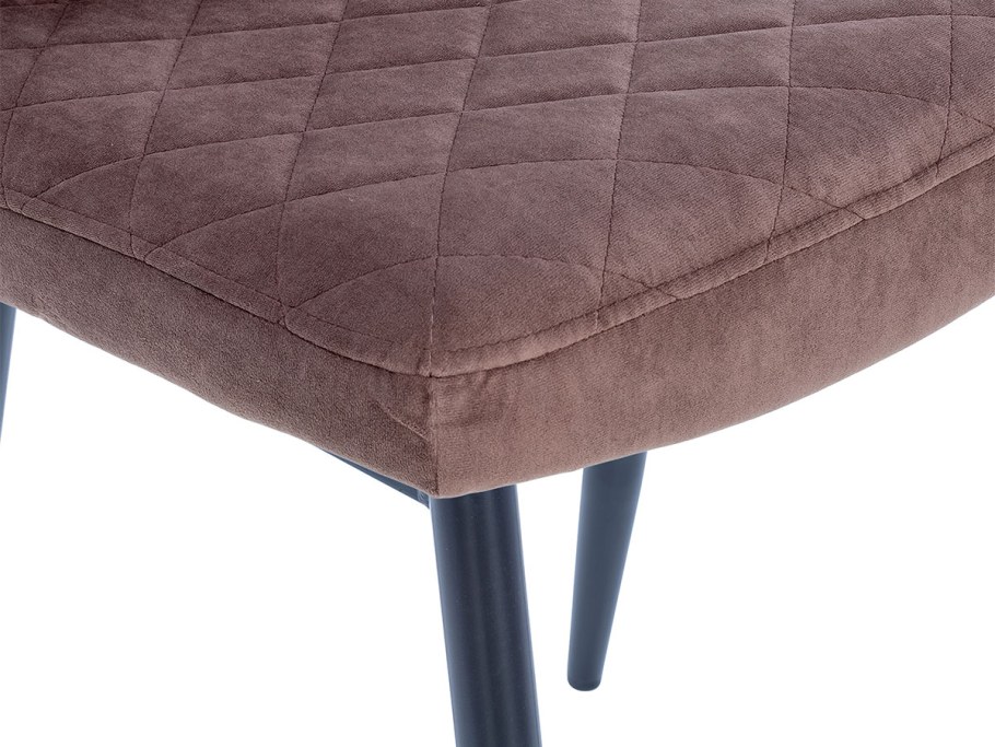 Стул черный крафт велюр Ultra Chocolate коричневый