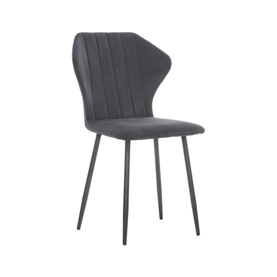 Стул Leset Скай металл белый/велюр Ultra grafit графит