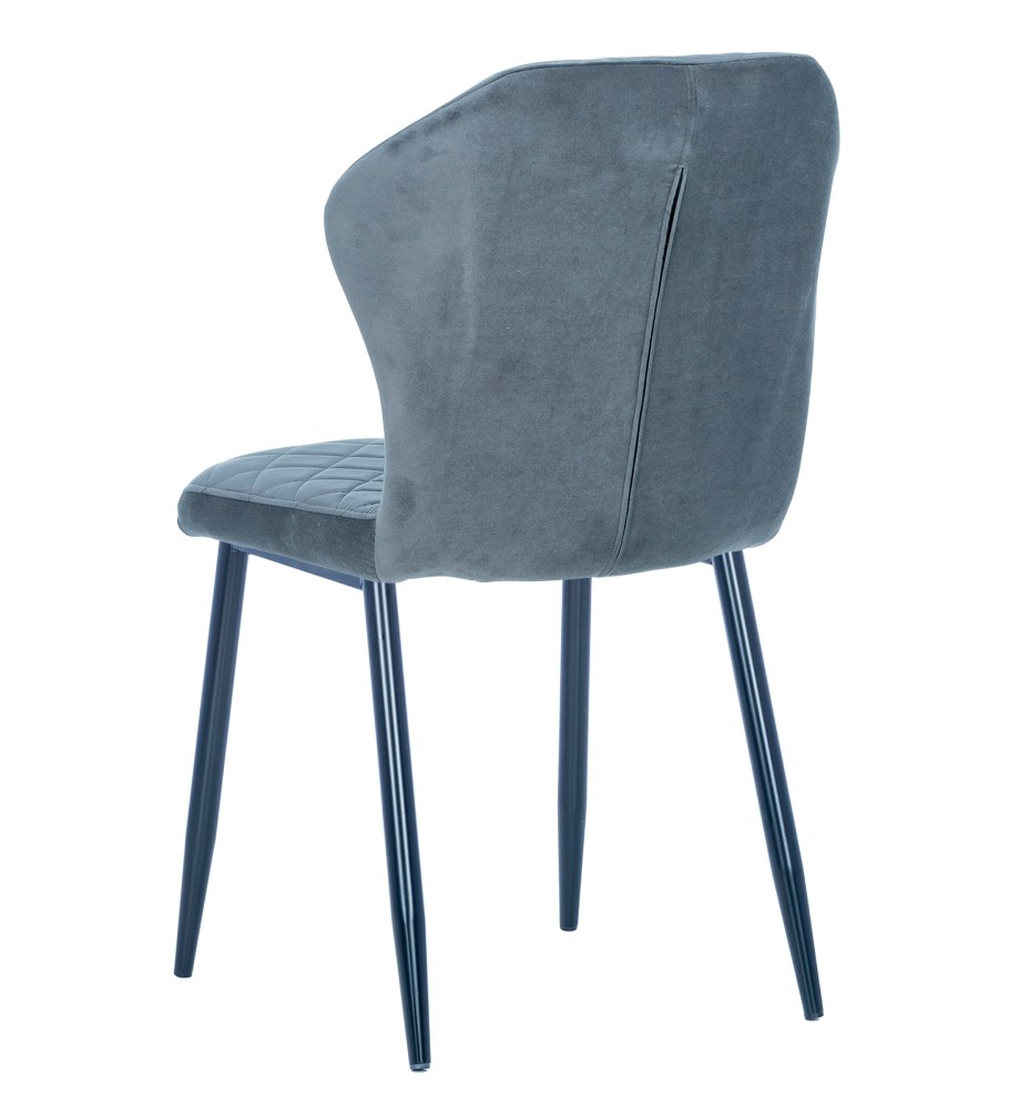 Стул Leset Скай, металл черный/велюр графит