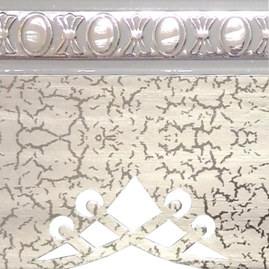 Карниз Есенин 3-х рядный 2 м, серебро Элегант