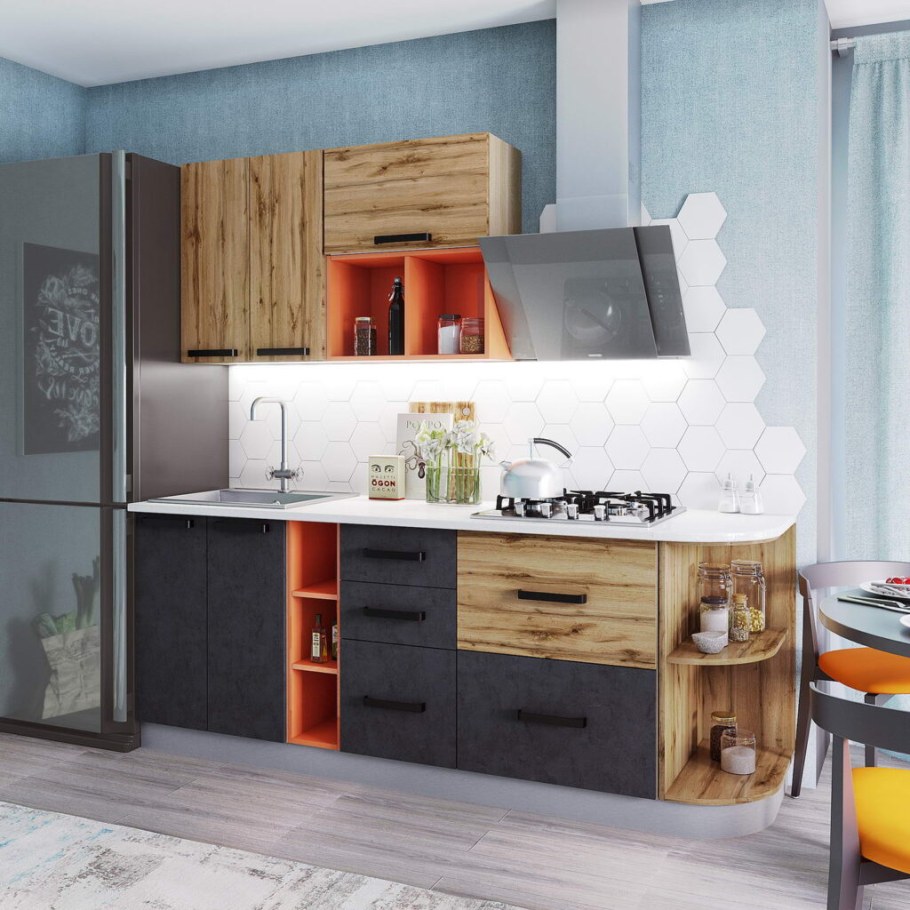 Модульная кухня крафт БТС