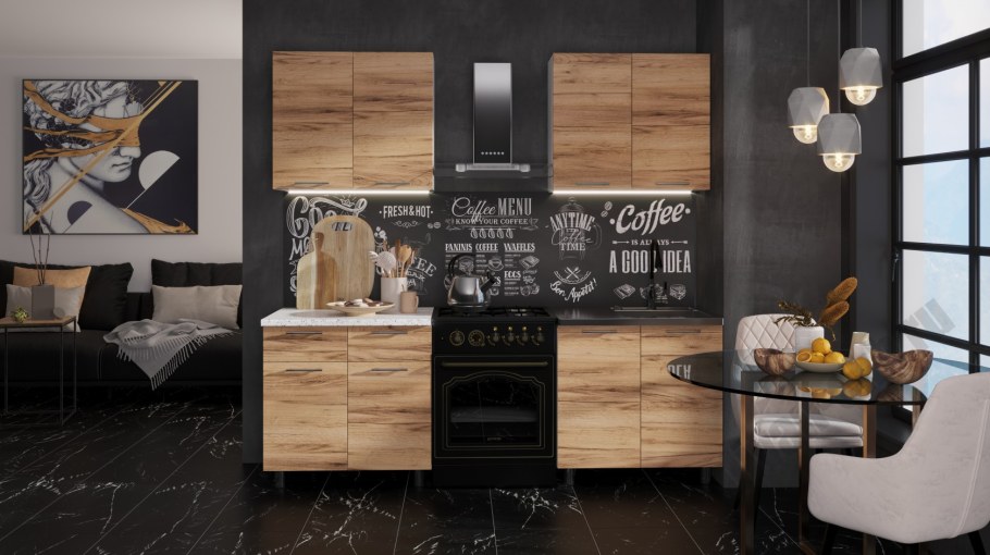 Кухонный гарнитур Ривьера 1.6 крафт-2