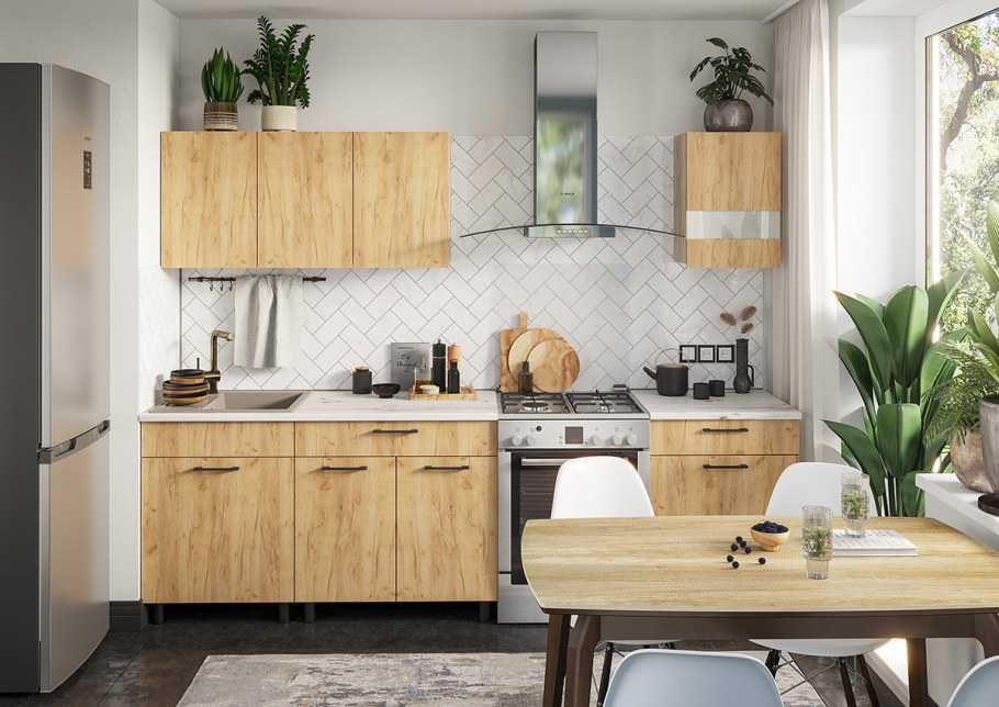 Дуб крафт золотой кухня