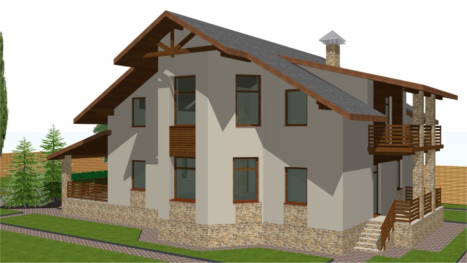 Одноквартирные двухэтажные