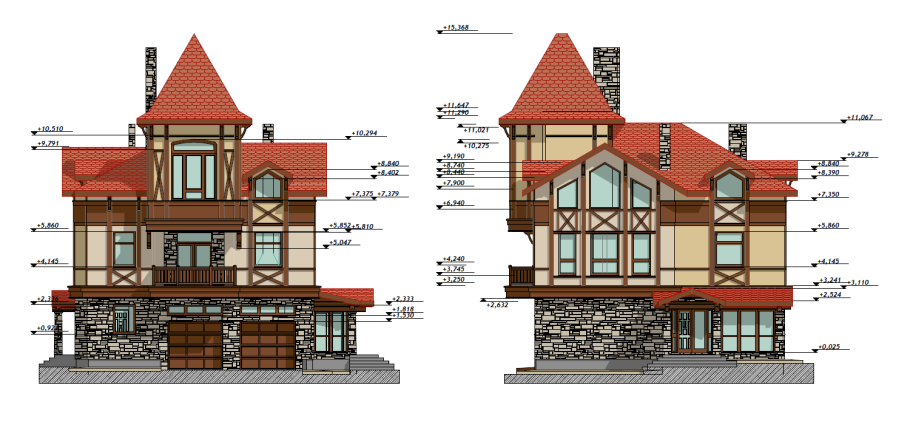 Разрез фасада