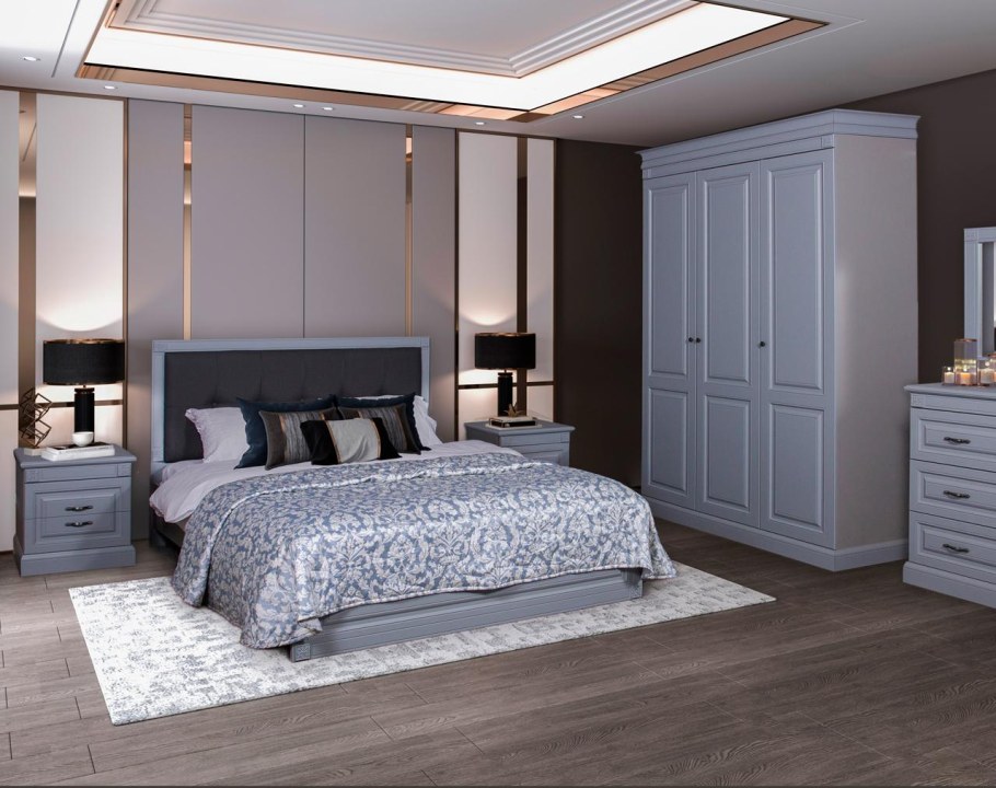Спальня Анастасия серая СКФМ