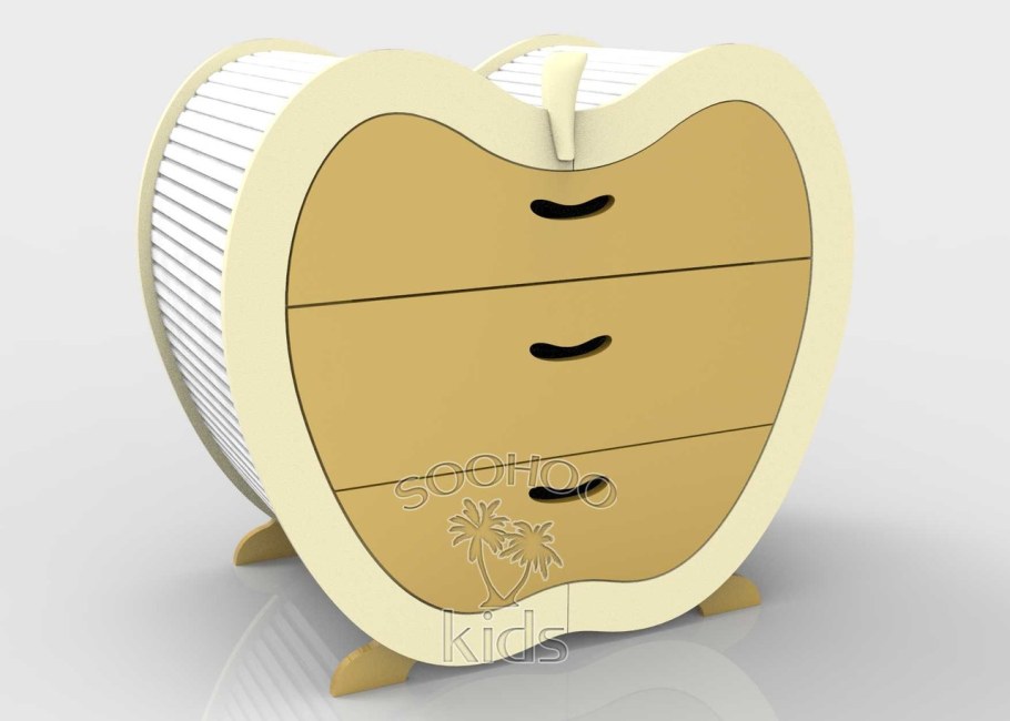 Серо желтый комод