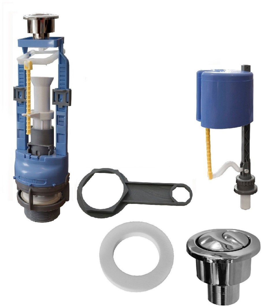 Арматура для бачка набор бпод хр кноп 2 реж Alca Plast sa08ak 12