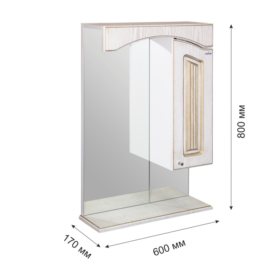 Mixline угловой шкафчик для ванной