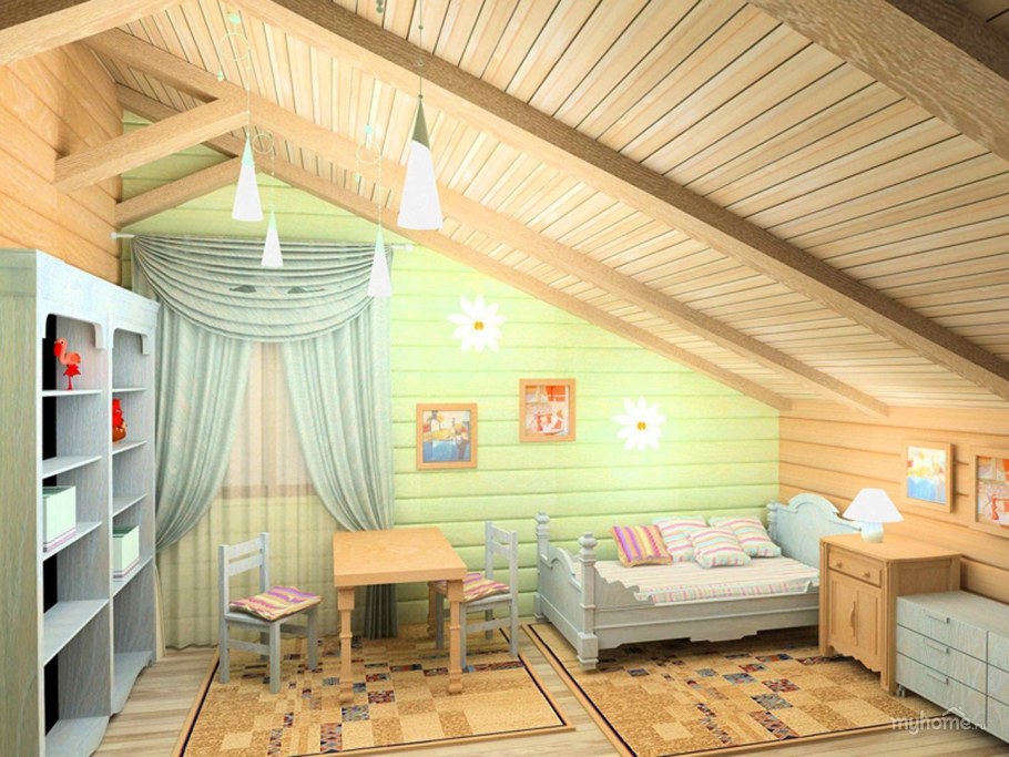 Детская в доме из бруса
